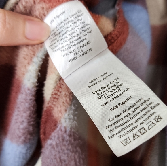 Eddie Bauer Plaid Flannel Shacket Button Down - Picture 7 of 7